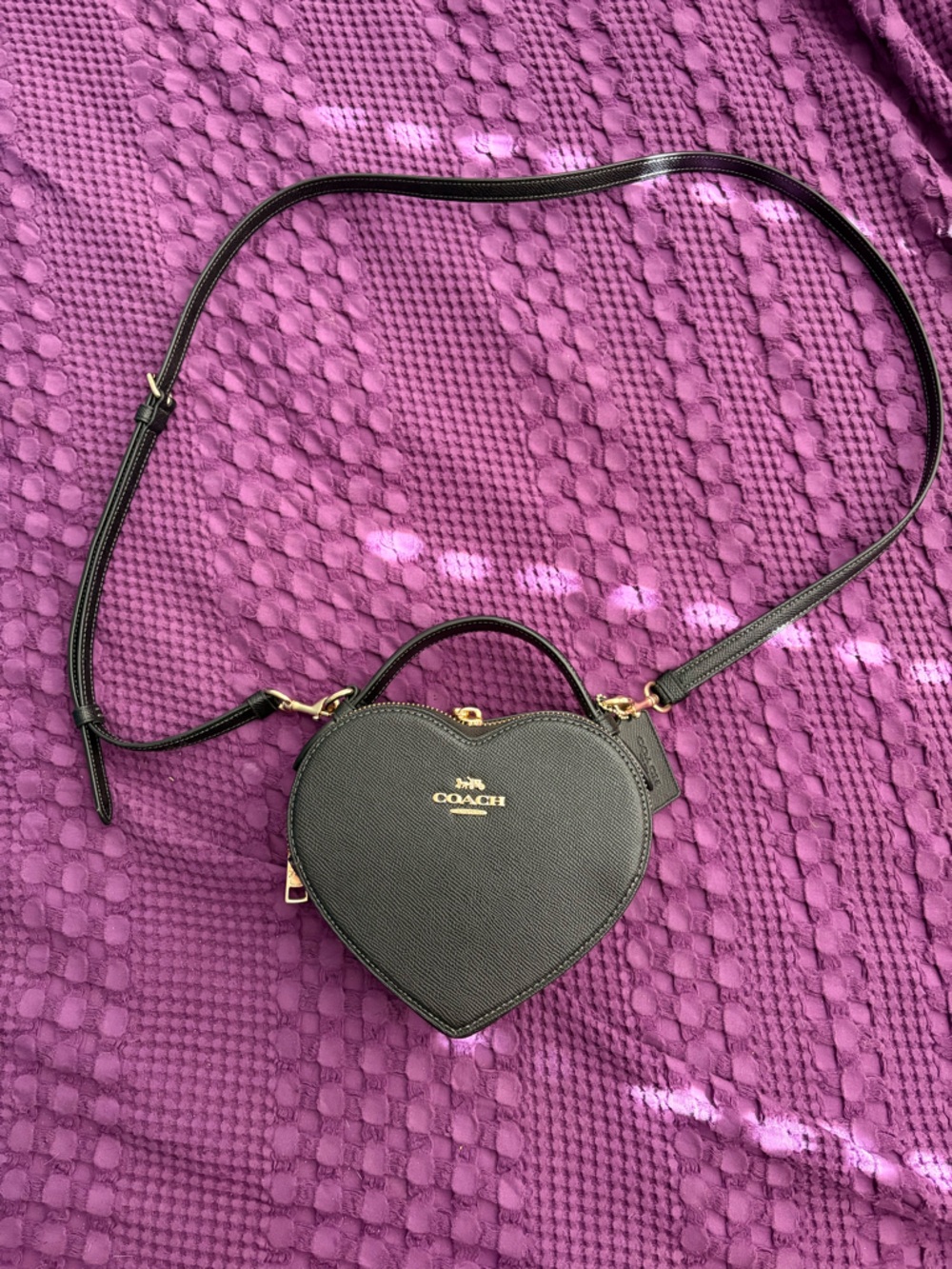 Coach heart shape crossbody purse